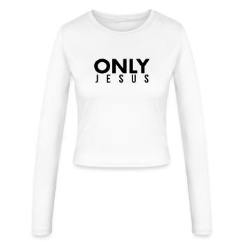 Only Jesus - Women's Slim Fit Longsleeve - white - Front - AI Model Female 172 light (172cm)