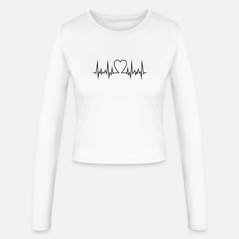Frequent heart - Women's Slim Fit Longsleeve - white