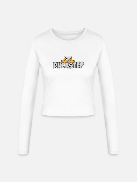 Duckstep (Dubstep) - Frauen Slim Fit Langarmshirt - Weiß