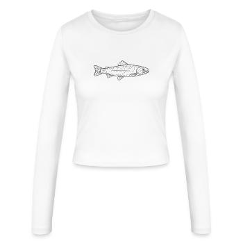 Truite - Manches longues slim fit Femme - blanc - Devant - AI Model Female 172 light (172cm)