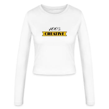 anniversaire. anniversaire décennie. humour. drôle - Manches longues slim fit Femme - blanc - Devant - AI Model Female 172 light (172cm)