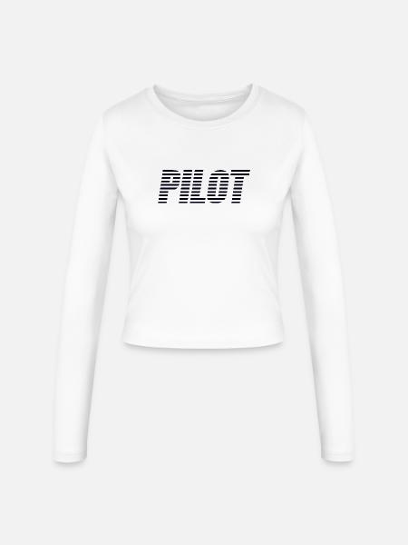 Pilot - Frauen Slim Fit Langarmshirt - Weiß