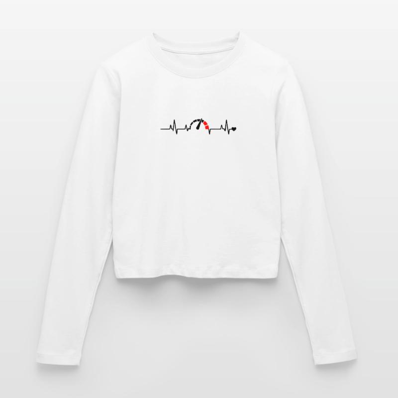 Red Segment Bow Logo Pattern Women's Slim Fit Longsleeve