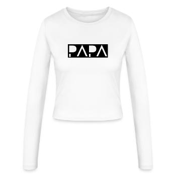 Papa - Manches longues slim fit Femme - blanc - Devant - AI Model Female 172 light (172cm)