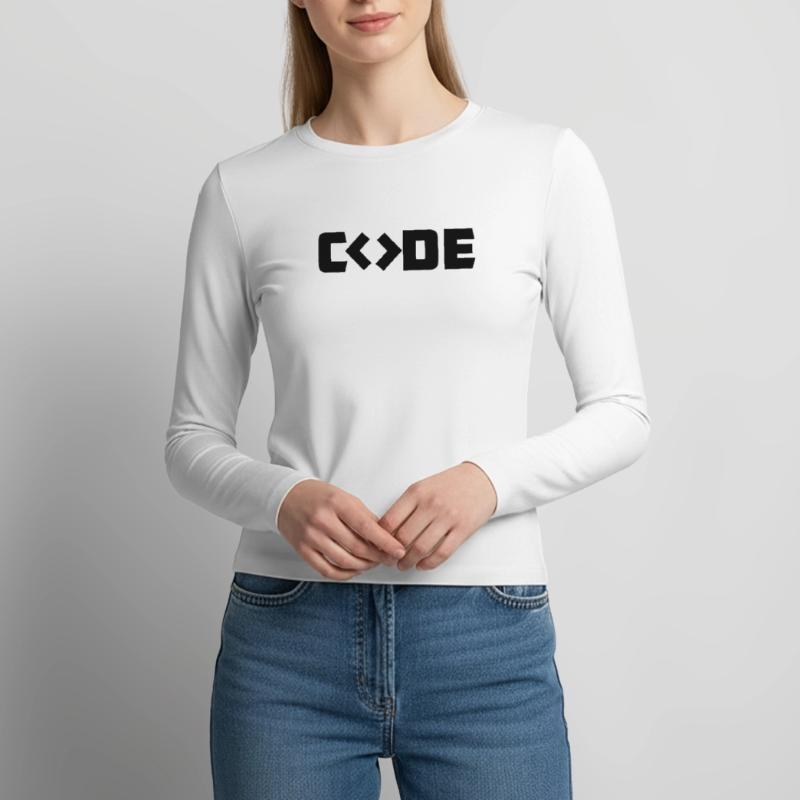 Programmierer-Code Frauen Slim Fit Langarmshirt