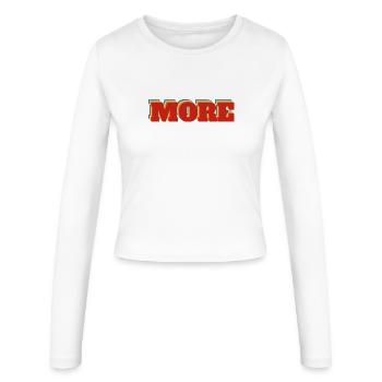 More - Frauen Slim Fit Langarmshirt - Weiß - Vorne - AI Model Female 172 light (172cm)