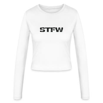 STFW - Search the fucking web - Manches longues slim fit Femme - blanc - Devant - AI Model Female 172 light (172cm)