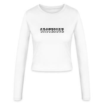 Grotesque - Women's Slim Fit Longsleeve - white - Front - AI Model Female 172 light (172cm)