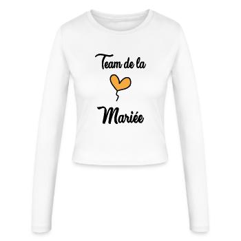 BRAUT-TEAM - Frauen Slim Fit Langarmshirt - Weiß - Vorne - AI Model Female 172 light (172cm)