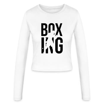 boxing boxen - Frauen Slim Fit Langarmshirt - Weiß - Vorne - AI Model Female 172 light (172cm)