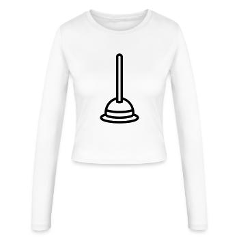 suction cup - Women's Slim Fit Longsleeve - white - Front - AI Model Female 172 light (172cm)