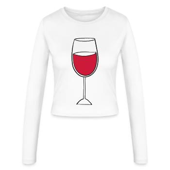 verre à vin - Manches longues slim fit Femme - blanc - Devant - AI Model Female 172 light (172cm)