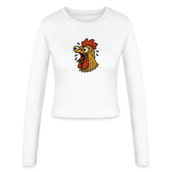 Trying to Hendl this Spruch - Frauen Slim Fit Langarmshirt - Weiß - Vorne - AI Model Female 172 light (172cm)
