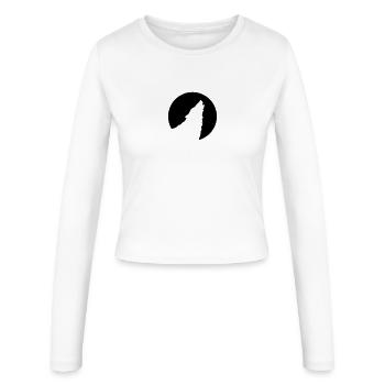 howling wolf - Women's Slim Fit Longsleeve - white - Front - AI Model Female 172 light (172cm)