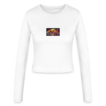 Monterrey Mexico art design - Women's Slim Fit Longsleeve - white - Front - AI Model Female 172 light (172cm)