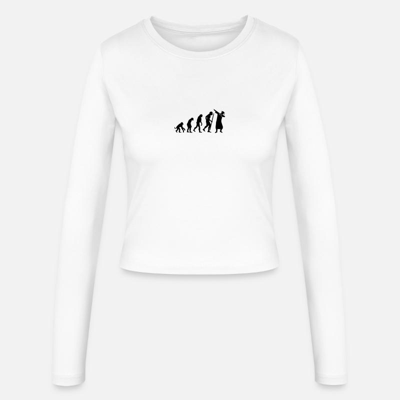 Evolution dab dabbing graduation college student - Frauen Slim Fit Langarmshirt - Weiß