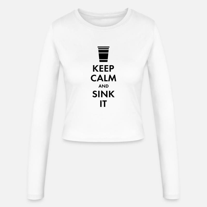 Beer Pong - keep calm - Women's Slim Fit Longsleeve - white