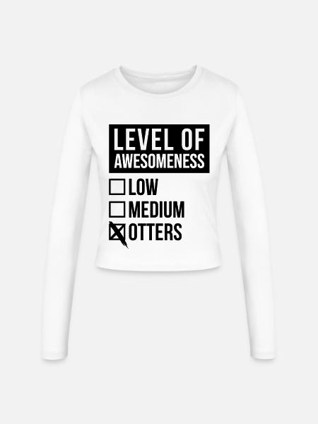 Otter Otter Otter - Frauen Slim Fit Langarmshirt - Weiß