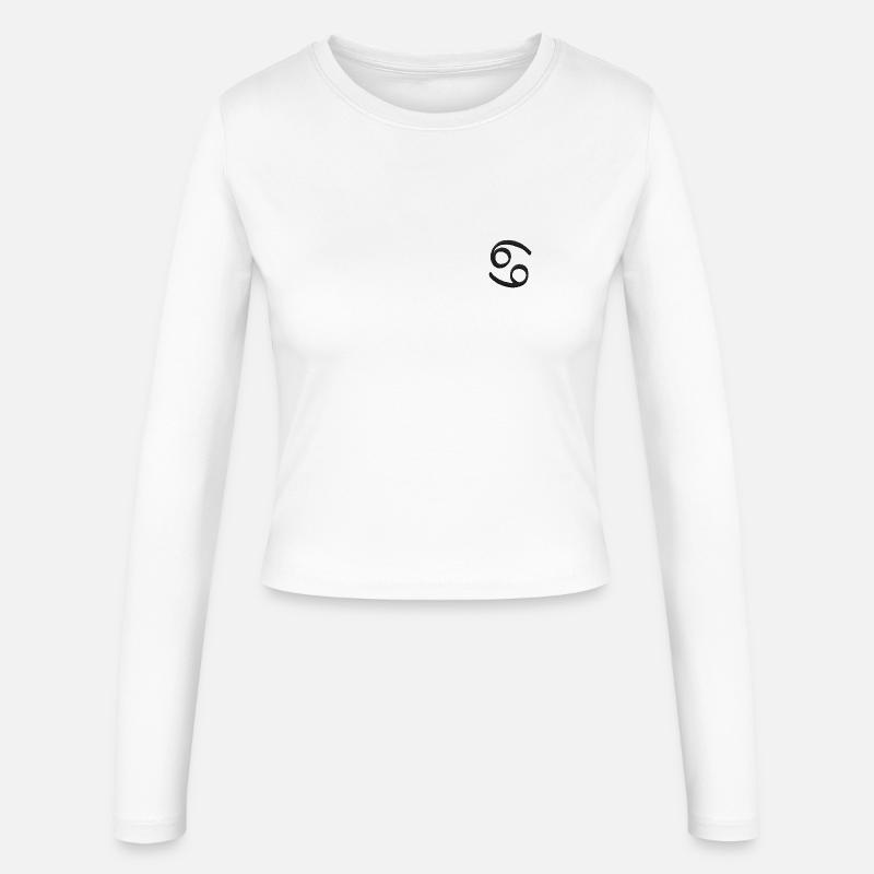 Cancro - Maglietta a maniche lunghe slim fit da donna - bianco