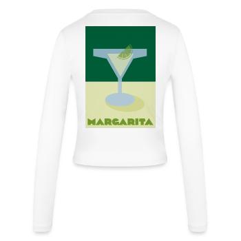 Margarita Print - Frauen Slim Fit Langarmshirt - Weiß - Hinten - AI Model Female 172 light (172cm)