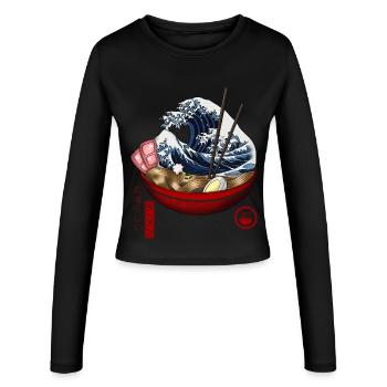 great ramen - Women's Slim Fit Longsleeve - black - Front - AI Model Female 172 light (172cm)