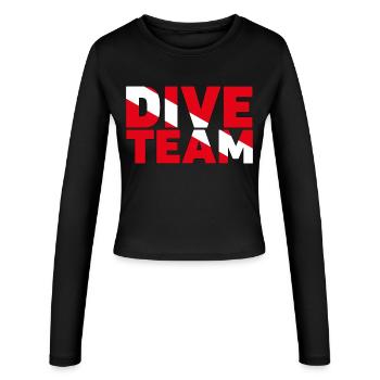 Dive Team. Perfect design for your diving team. - Women's Slim Fit Longsleeve - black - Front - AI Model Female 172 light (172cm)