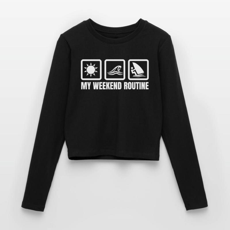 Ma routine du week-end Manches longues slim fit Femme
