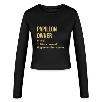 Papillon - Manches longues slim fit Femme - noir - Devant - AI Model Female 172 light (172cm)