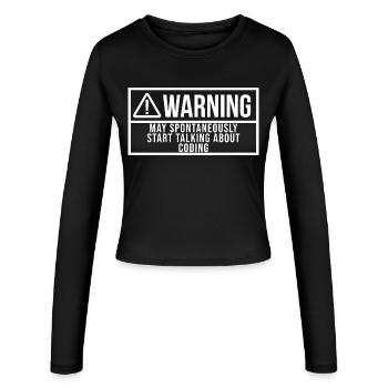 Coding - Women's Slim Fit Longsleeve - black - Front - AI Model Female 172 light (172cm)