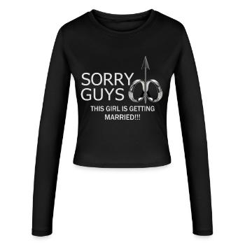 La fille se mariera - Manches longues slim fit Femme - noir - Devant - AI Model Female 172 light (172cm)