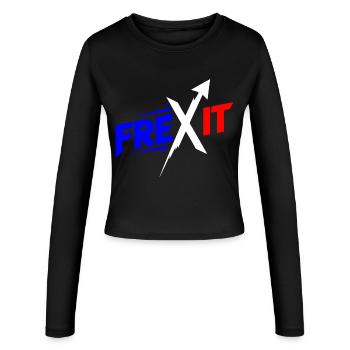 Frexit Blue White Red - Women's Slim Fit Longsleeve - black - Front - AI Model Female 172 light (172cm)