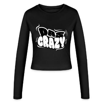 The Crazy - Funny Youth Word - Manches longues slim fit Femme - noir - Devant - AI Model Female 172 light (172cm)