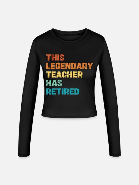 Legendary Lehrer Retirement - Frauen Slim Fit Langarmshirt - Schwarz