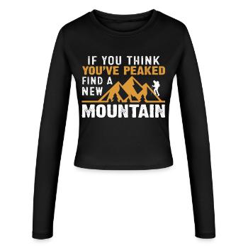 Wandern - Frauen Slim Fit Langarmshirt - Schwarz - Vorne - AI Model Female 172 light (172cm)