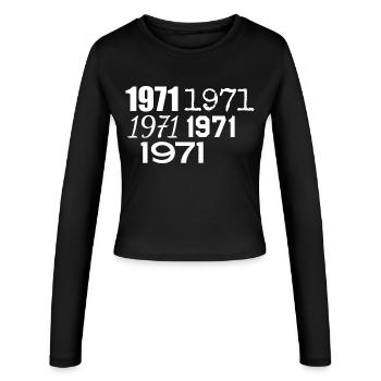 1971 - Women's Slim Fit Longsleeve - black - Front - AI Model Female 172 light (172cm)