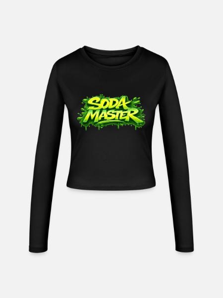 SODA-MEISTER - Frauen Slim Fit Langarmshirt - Schwarz