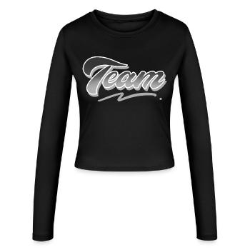 Équipe - Manches longues slim fit Femme - noir - Devant - AI Model Female 172 light (172cm)