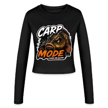 Karpfenfischen im Karpfenmodus - Frauen Slim Fit Langarmshirt - Schwarz - Vorne - AI Model Female 172 light (172cm)