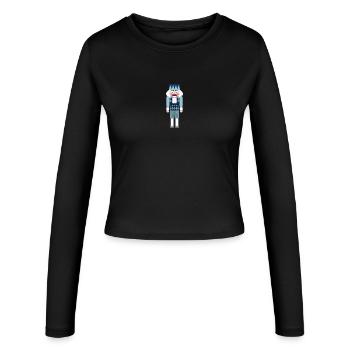 Casse-Noisette Rhodes Losanges Noël Noël Avent - Manches longues slim fit Femme - noir - Devant - AI Model Female 172 light (172cm)