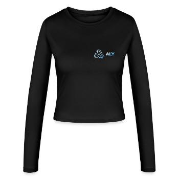 Aly Neon Triad Logo - Women's Slim Fit Longsleeve - black - Front - AI Model Female 172 light (172cm)