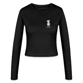 Trage immer ein bisschen Glück in dir - Frauen Slim Fit Langarmshirt - Schwarz - Vorne - AI Model Female 172 light (172cm)