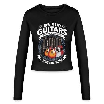 Guitarist Guitar - Women's Slim Fit Longsleeve - black - Front - AI Model Female 172 light (172cm)