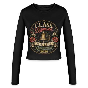 Lehrer-Retreat 2026 – Klasse für Lif beendet - Frauen Slim Fit Langarmshirt - Schwarz - Vorne - AI Model Female 172 light (172cm)