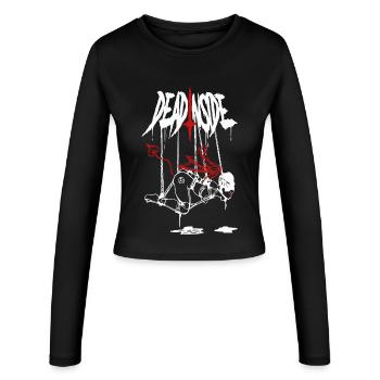 Abstract Fire Bolt - Women's Slim Fit Longsleeve - black - Front - AI Model Female 172 light (172cm)