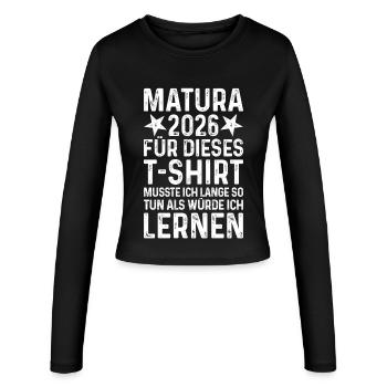 Maturité 2026 - Manches longues slim fit Femme - noir - Devant - AI Model Female 172 light (172cm)