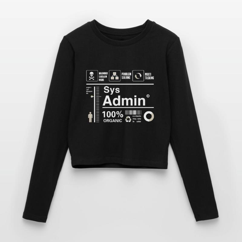 Sys admin programmier Ordinateur Nerd pc Platine cpu Manches longues slim fit Femme