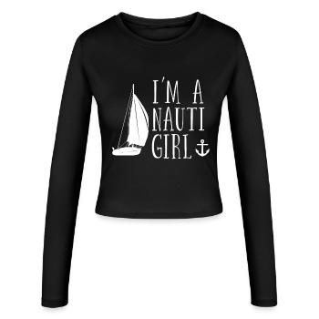 Voile Femmes Im A Nauti Girl - Manches longues slim fit Femme - noir - Devant - AI Model Female 172 light (172cm)