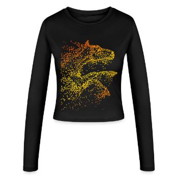 Reiten / Reiter / Reiterin / Pferd / Islandpferd - Frauen Slim Fit Langarmshirt - Schwarz - Vorne - AI Model Female 172 light (172cm)