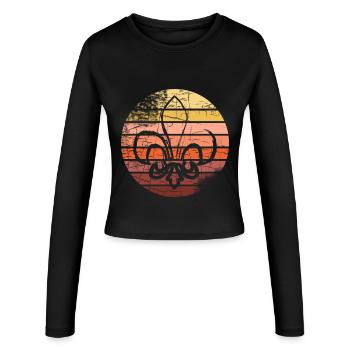 Scout Group Scout Camp - Women's Slim Fit Longsleeve - black - Front - AI Model Female 172 light (172cm)