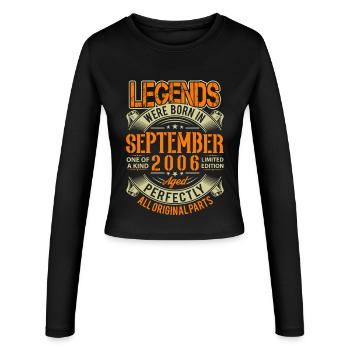 2006 September Birthday Legend - Women's Slim Fit Longsleeve - black - Front - AI Model Female 172 light (172cm)